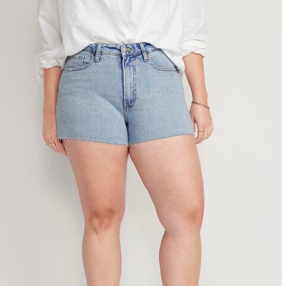 Old Navy NWOT high rise OG Straight Cutoff Jean Shorts for Women 3-inch inseam - Picture 1 of 6